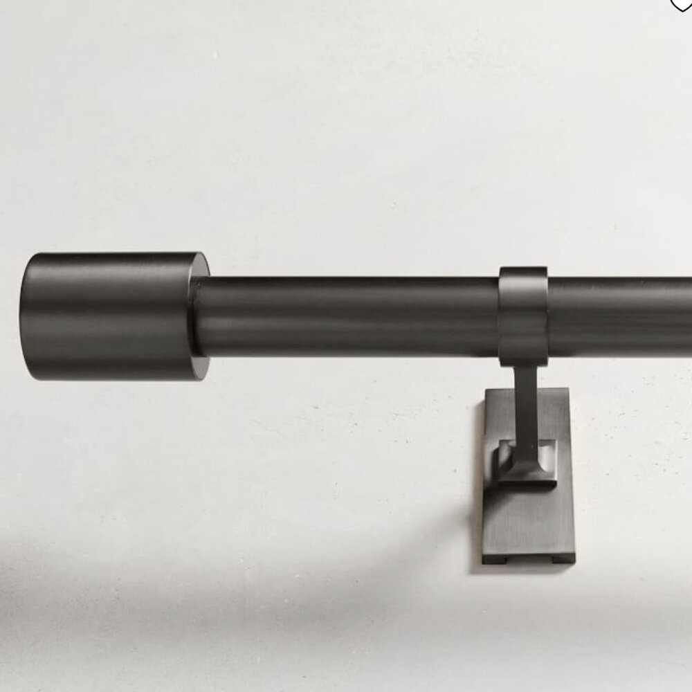 West Elm Oversized Adjustable Curtain Rod w/ Cylinder Finials